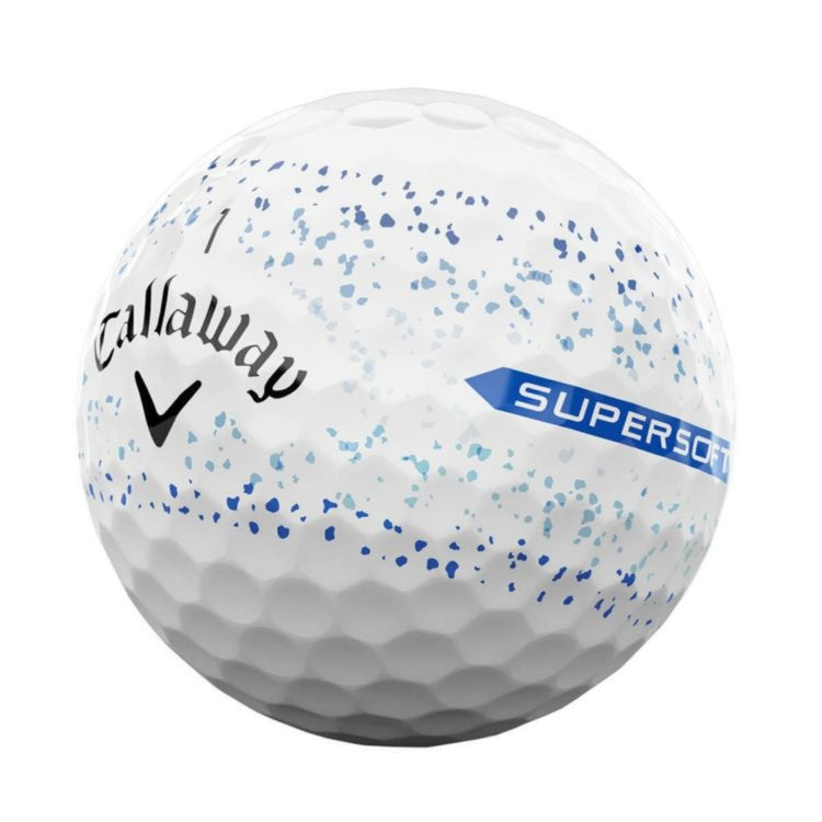 Callaway Super Soft Splatter 360 2024 Model Golf Balls, 1 Dozen (12 Balls), Blue