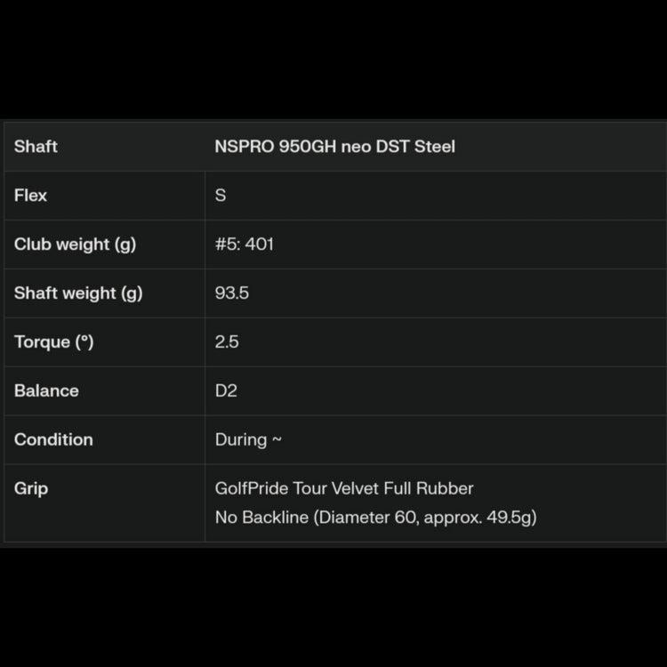Srixon ZX4 Mk II Eisenset (6-teilig) NSPRO 950GH neo DST Stahlschaft 2022 (5,6,7,8,9,PW)