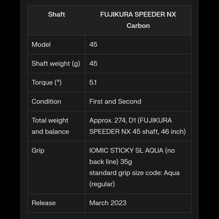 PING G430 HL MAX Driver FUJIKURA SPEEDER NX Schaft 2023
