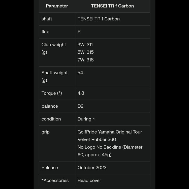 Yamaha RMX VD FW Remix VD Fairway Wood TENSEI TR f Schaft 2024