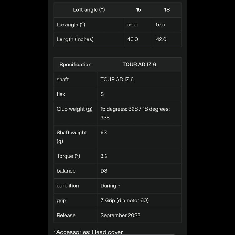 Titleist TSR3 Fairway Wood TOUR AD IZ-6 Schaft 2022 kaufen in der Schweiz