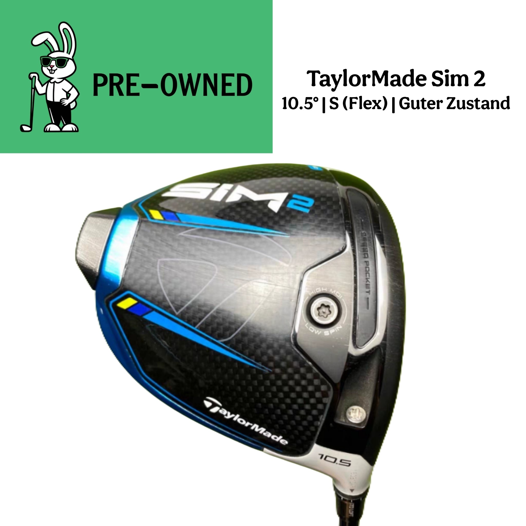 TaylorMade SIM2 Driver 10.5° – TENSEI TM50 Schaft (Stiff-Flex