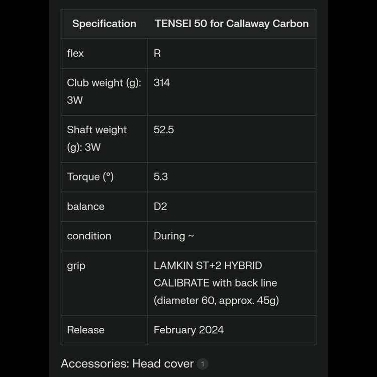 Callaway Paradym Ai Smoke Max Herren Fairway Wood TENSEI 50 for Callaway Schaft