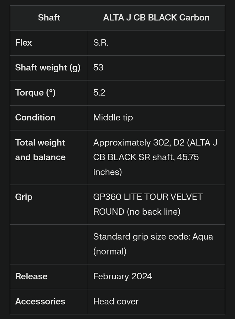 PING G430 MAX 10K Driver ALTA J CB BLACK Shaft 2024