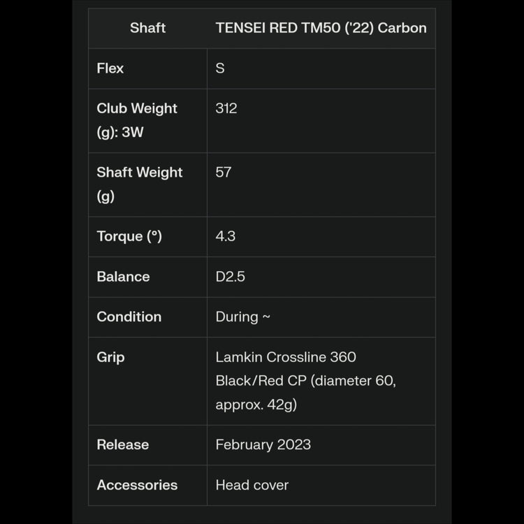 TaylorMade STEALTH 2 Herren Fairway Wood TENSEI RED TM50 Shaft 2023