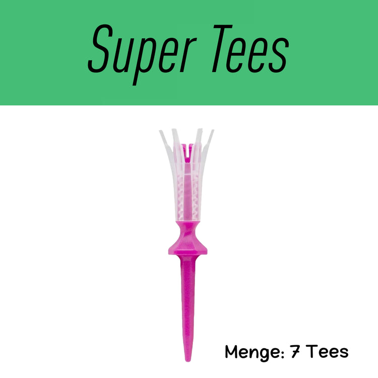 Tee Set 7 Tees + 7-fach verstellbar, bunt