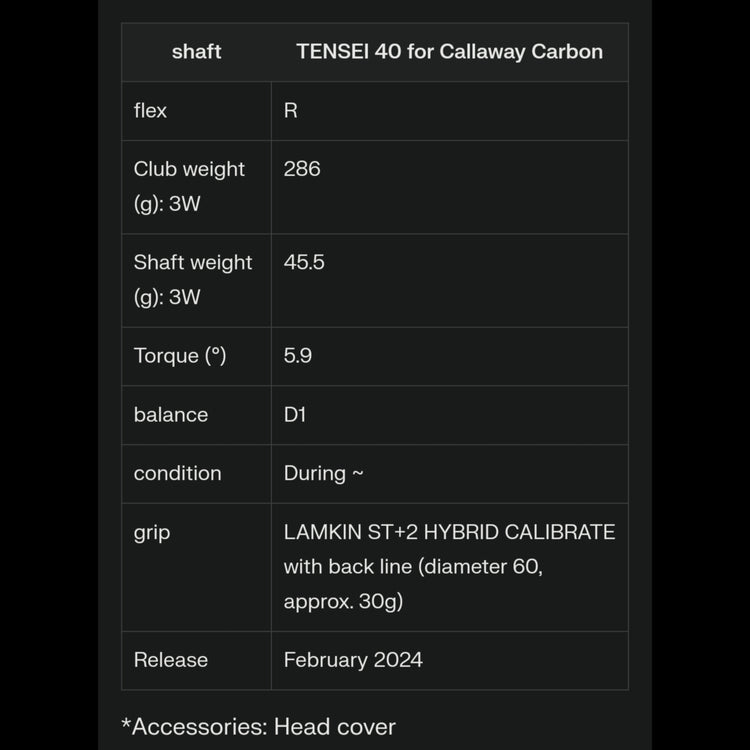 Callaway Paradym Ai Smoke Max Fast Herren Fairway Wood TENSEI 40 for Callaway Schaft
