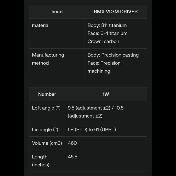 Yamaha RMX VD M Remix VD/M Driver TENSEI TR Schaft 2024