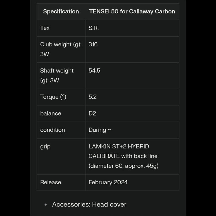 Callaway Paradym Ai Smoke Max D Herren Fairway Wood TENSEI 50 for Callaway Schaft