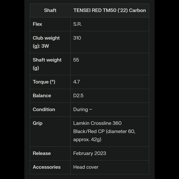 TaylorMade STEALTH 2 Herren Fairway Wood TENSEI RED TM50 Shaft 2023