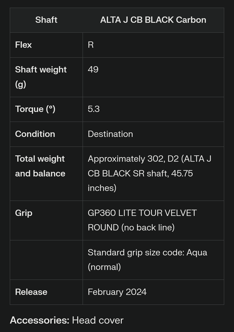 PING G430 MAX 10K Driver ALTA J CB BLACK Shaft 2024