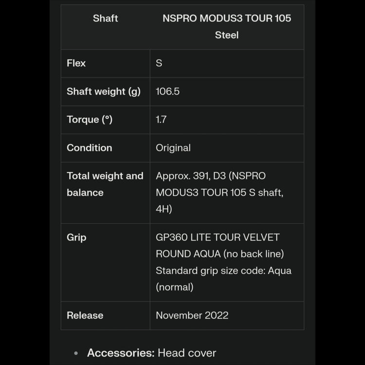PING G430 Hybrid Utility NSPRO MODUS3 TOUR 105 Stahlschaft 2022