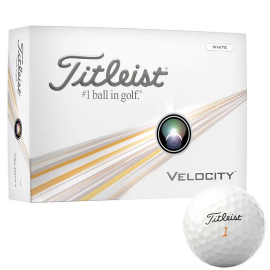 Titleist VELOCITY 2024 Model Golf Balls, 1 Dozen (12 Balls) White 