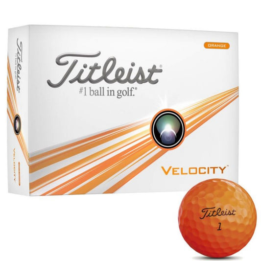 Titleist VELOCITY 2024 Model Golf Balls, 1 Dozen (12 Balls) Orange 